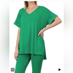 Zenana short sleeve Tee and Legging set NEW